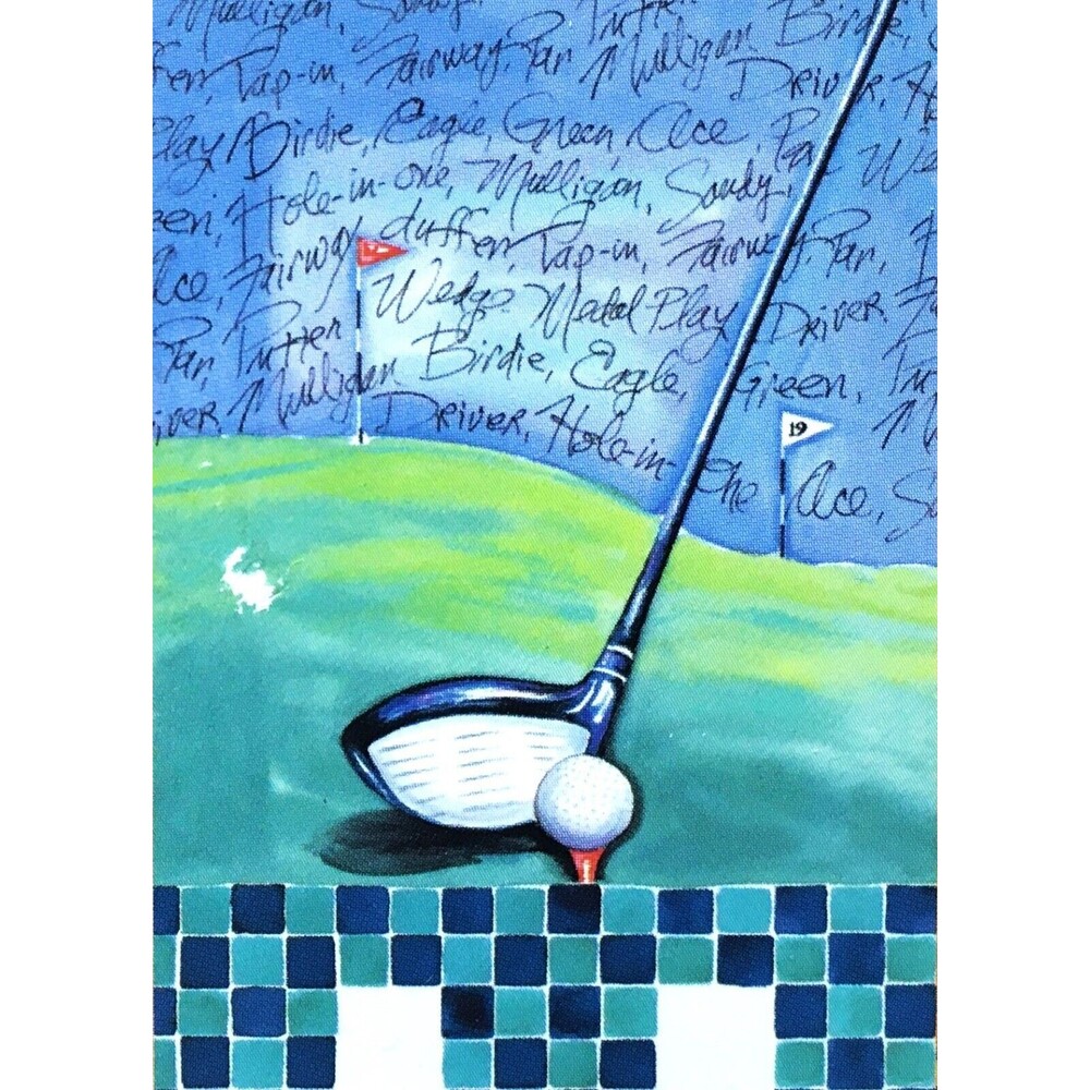Vintage NCE Impressions Golf Flag 19th Hole 25 x 38 Sealed New Y2k Artist Design